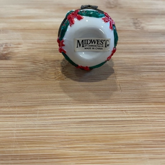 Vintage Midwest Of Cannon Falls Santa Claus In A Chimney Candy Jar Trinket - Picture 4 of 6